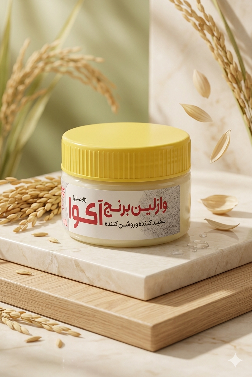 وازلین برنج سفید کننده اکوا